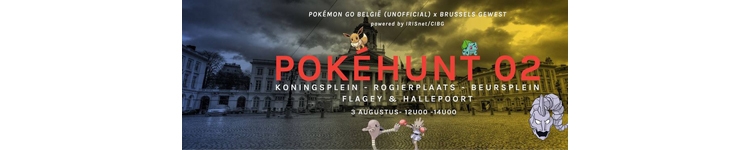 Image oh the invitation to the special Pokemon GO Pokehunt in August 03 in Brussels