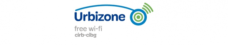 Logo van Urbizone, het gratis wifinetwerk van het Brussels Hoofdstedelijk Gewest. 